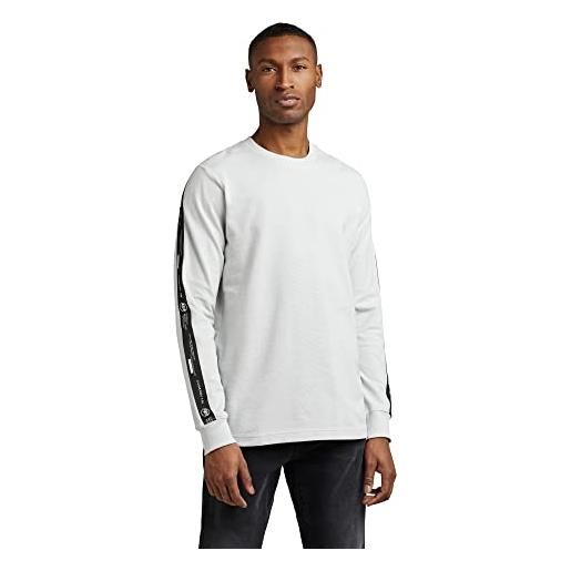 G-STAR RAW men's lightweight logo tape sweater, grigio (cool grey d22221-c443-1295), xs