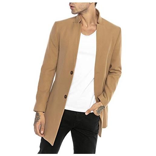 RED BRIDGE cappotto da uomo elegante giacca lunga invernale slim fit understatement marrone xl