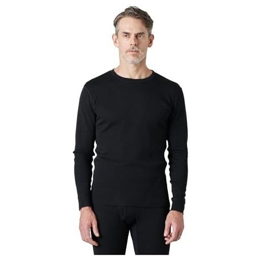 LAPASA maglia termica 100% lana merino uomo canottiera tecnica trekking sport hiking strato base grigio melange (calore extra) small