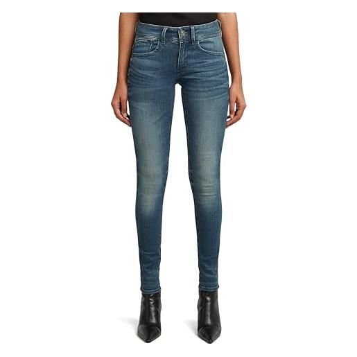 G-STAR lynn mid skinny jeans, jeans, donna, grigio (dusty grey d06746-b472-a799), 29w / 30l