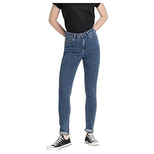 Lee ivy jeans, nero (black rinse 47), 24w / 31l donna