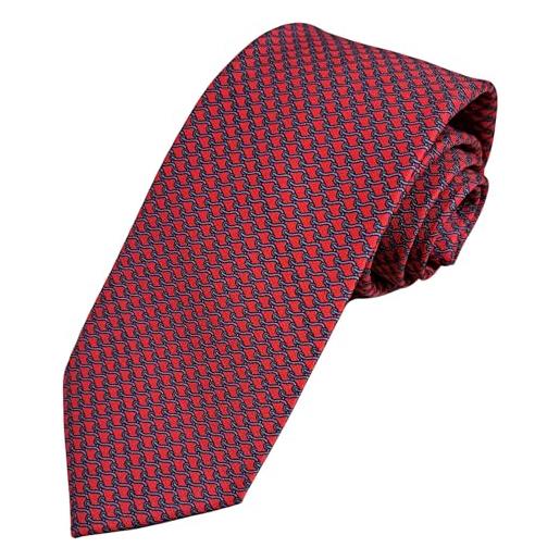 CARACCIOLO cravatte sartoriali - squisita fattura ed elegante varietà prodotte in seta italiana (rosso)