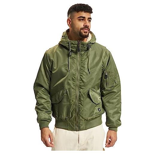 Brandit Brandit cwu jacket hooded, giacca con cappuccio uomo, verde (olive), 3xl