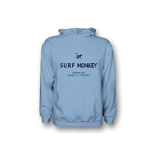 Surf Monkey dressed in music play with me hoodie felpa ecologica con cappuccio per uomo/donna - cotone biologico gots Surf Monkey®, granata, l