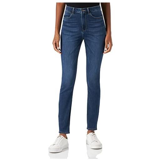 Wrangler high rise skinny jeans, blu (marine), 27w/32l donna
