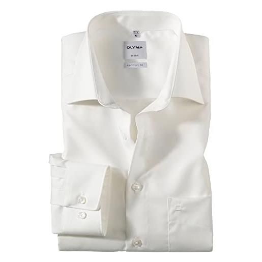 Olymp uomo camicia business a maniche lunghe luxor, comfort fit, new kent, weiß 00,40