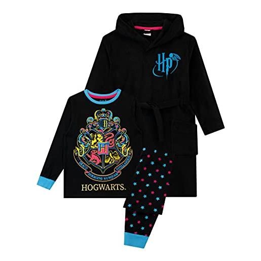 Harry Potter vestaglia pigiama per ragazze hogwarts nero 6-7 anni