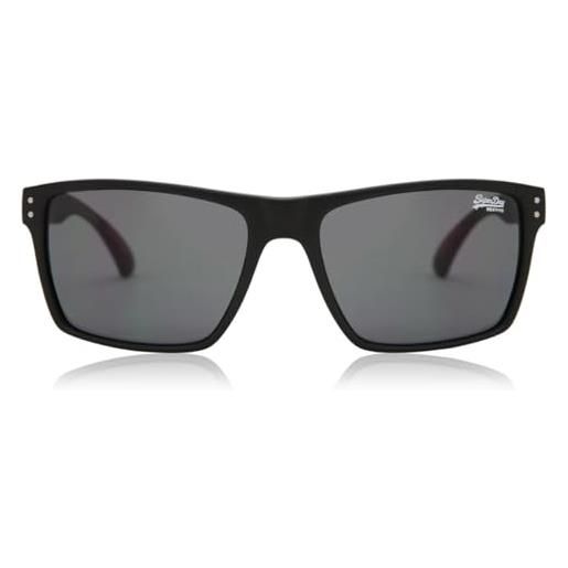 Superdry occhiali da sole unisex, matte black, 57mm eyesize