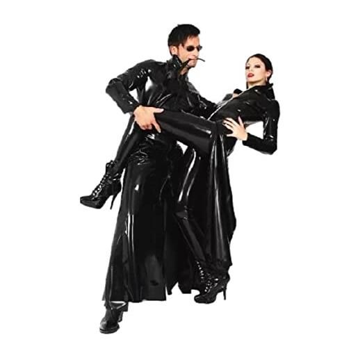 Generic cappotto lungo stile unisex gotico nero matrice pvc look dalla gamma top totty (xl), nero , 48