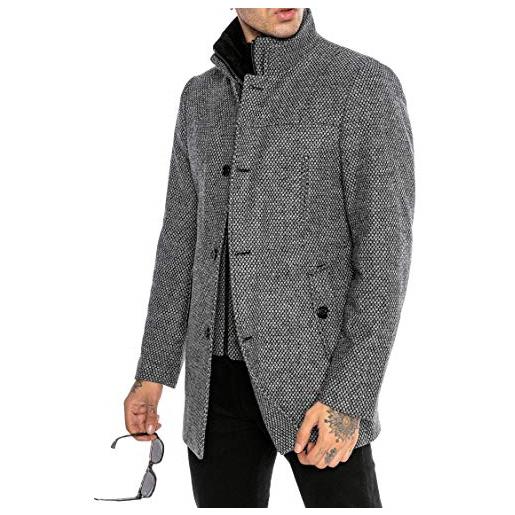 Redbridge cappotto da uomo giacca invernale elegante transformable honeycomb grigio s