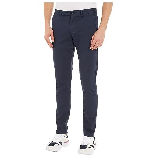 Tommy Hilfiger pantaloni uomo bleecker chinos, blu (desert sky), 31w / 34l