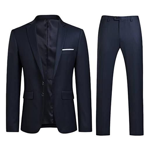 YOUTHUP abito da uomo slim fit 2 pezzi abiti da lavoro formali blazer e pantaloni diversi colori disponibili