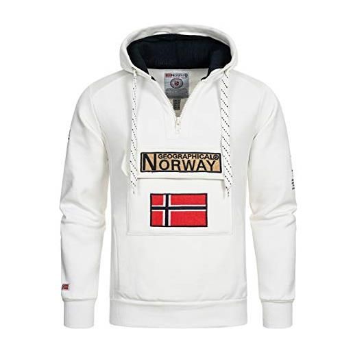 Geographical Norway gymclass maglia di tuta, bianco gn, m uomo