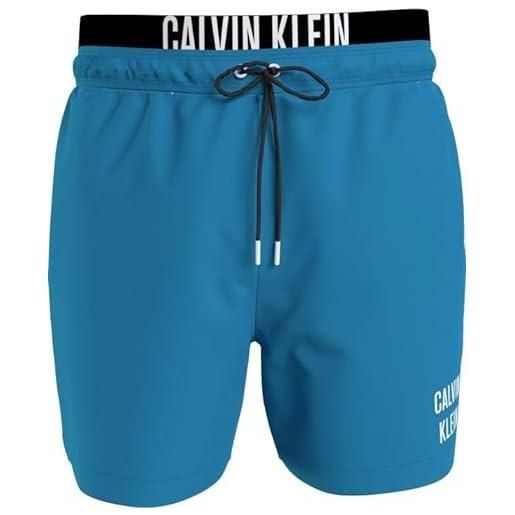 Calvin Klein medium double wb, pantaloncini, uomo, clear turquoise, s