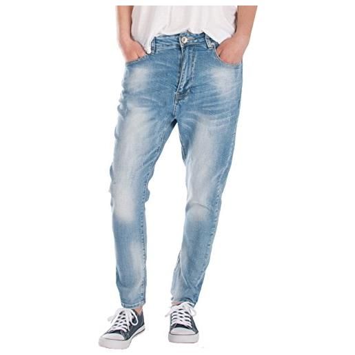 Fraternel jeans donna boyfriend baggy used azzuro chiaro taglia: xs