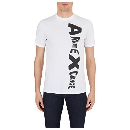 ARMANI EXCHANGE tee logo laterale, t-shirt uomo, bianco, m