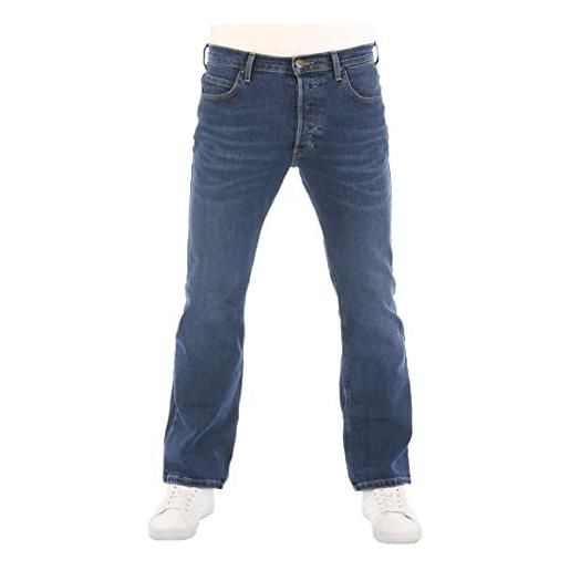 Lee jeans da uomo bootcut denver pantaloni blu jeans uomo cotone stretch denim blu w30 w31 w32 w33 w34 w36 w38 w40 w42 w44, aged alva (lss1hdbf3), 52