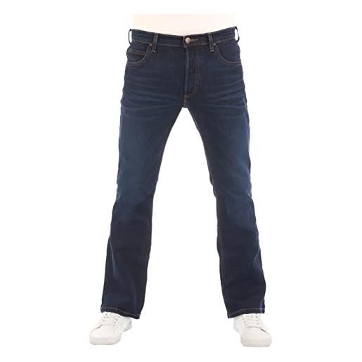 Lee jeans da uomo bootcut denver pantaloni blu jeans uomo cotone stretch denim blu w30 w31 w32 w33 w34 w36 w38 w40 w42 w44, blu scuro elko (lss1hdbu3), 48 it (34w/34l)