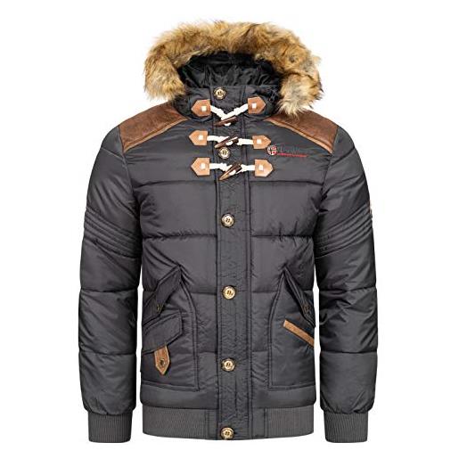 Geographical Norway Piumino Bomber Parka Outdoor Cappuccio Nero