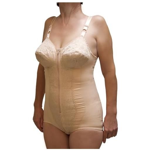 BODYPERFECT body intimo donna con coppe ntimo contenitivo con corsetto modellante body donna guaina snellente (nero, 4xl)