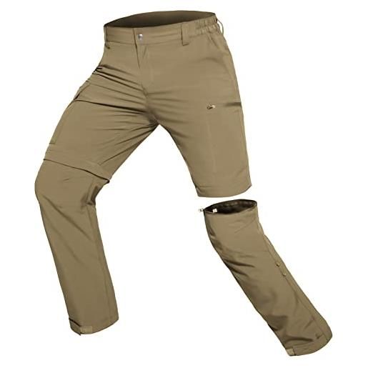 Hiauspor pantaloni da escursionismo da uomo con zip, pantaloni da esterno leggeri, ad asciugatura rapida, traspiranti per trekking, pesca, campeggio (marina militare, xl)