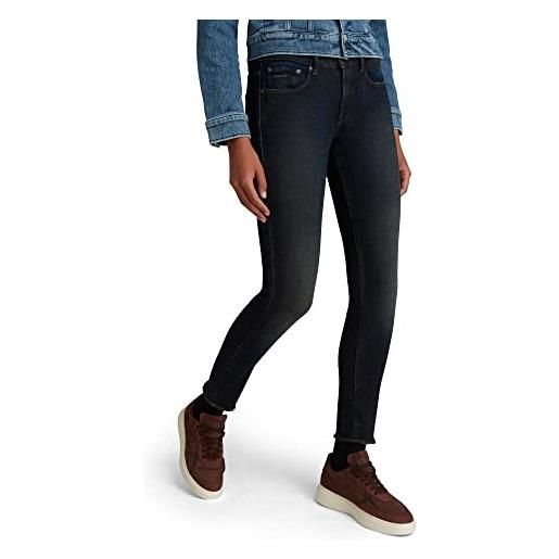 G-STAR RAW women's 3301 mid skinny ankle jeans, nero (worn in corby black d15943-a634-c005), 26w / 32l