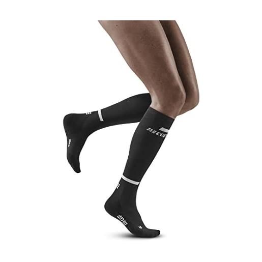 CEP - the run socks tall donna | calze lunghe da corsa a compressione | calze elastiche a compressione graduata | calze a compressione di alta qualità | calze running donna (m, pink/nero)