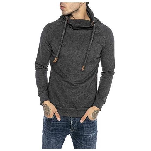 RED BRIDGE felpa da uomo maglione con collo alto in cotone royal grigio s