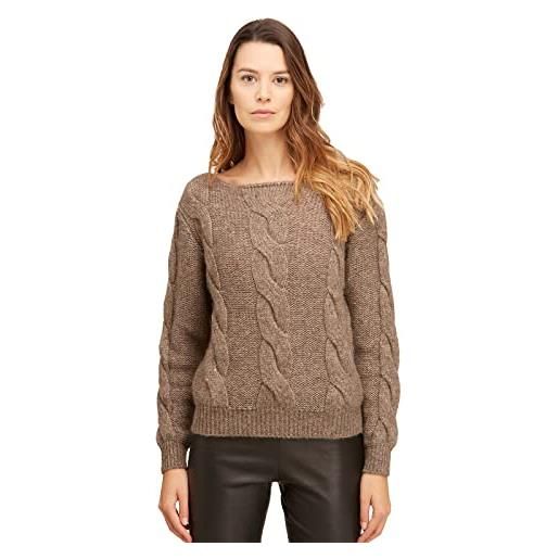 Brunella Gori maglione pullover - donna, autunno/inverno - misto lana - 100% made in italy - beige, xxl