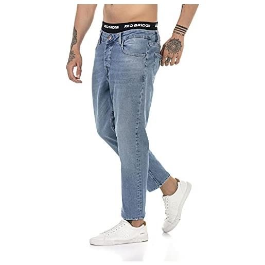 Redbridge jeans da uomo pantaloni denim stile boyfriend blu w36l34