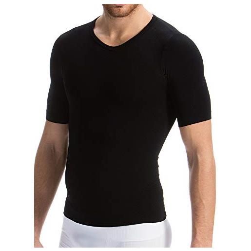 FarmaCell man 419b (bianco, l) maglia mezza manica t-shirt uomo modellante contenitiva con filato breeze rinfrescate e leggero