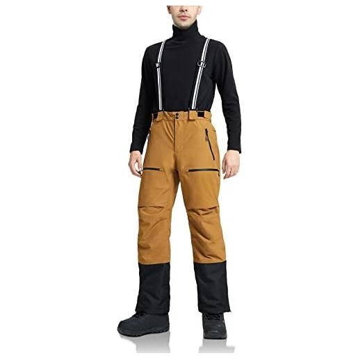 Pioneer Camp uomo pantaloni da sci impermeabili ski pants khaki m