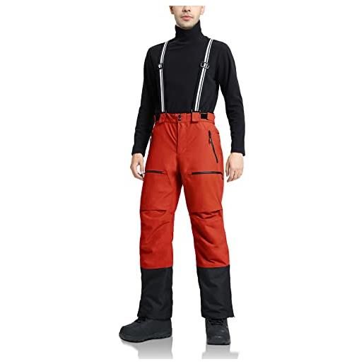 Pioneer Camp uomo pantaloni da sci impermeabili ski pants arancia s