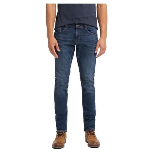 Mustang jeans da uomo oregon tapered fit stretch denim pantaloni 99% cotone blu grigio nero w30 - w40, light blue denim (1009374 - 583), 40w x 34l