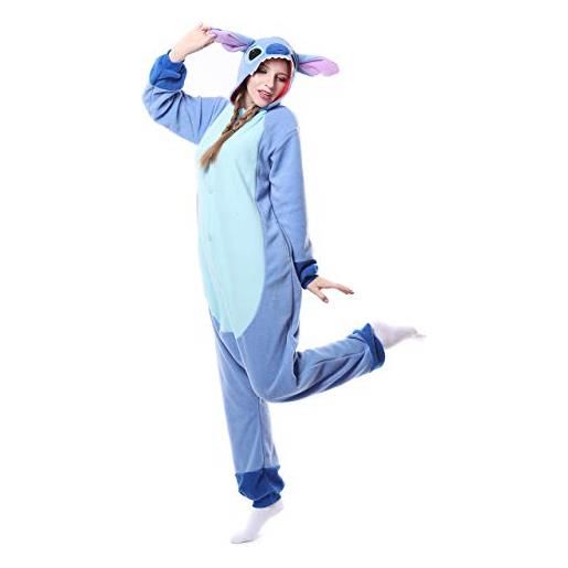 FunnyCos - pigiama a tuta con cappuccio, per halloween e cosplay, unisex olaf. Large