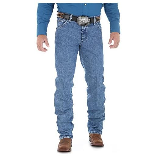 Wrangler men's premium performance cowboy cut regular fit jean, stonewash, 34w x 38l