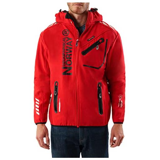 Geographical Norway ROYAUTE MEN - Giacca Softshell Impermeabile Uomo -  Giubbotto Cappuccio Traspirante All'aperto - Giacca Invernale Antivento -  Ideale Attività All'aperto 