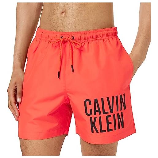 Calvin Klein pantaloncino da bagno uomo lungo, arancione (bright vermillion), s
