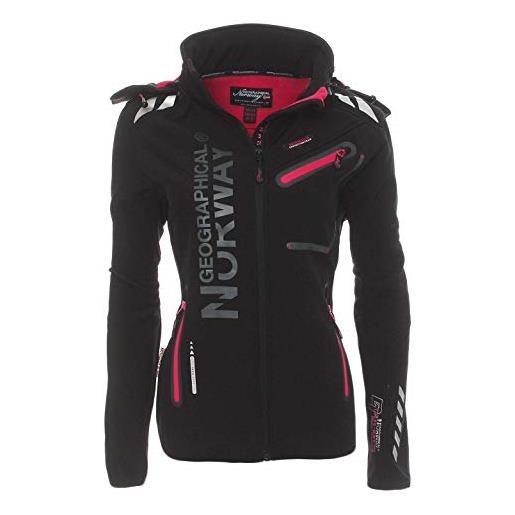 Geographical Norway - giacca multifunzione, impermeabile e sportiva da donna nero/rosa. M