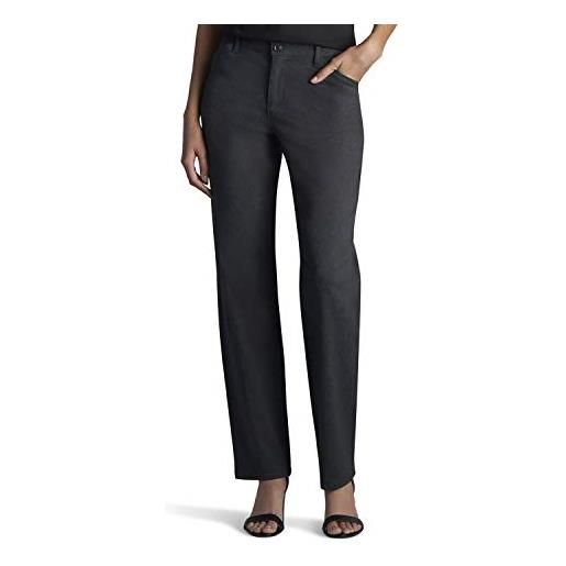Lee women's relaxed fit all day straight leg pant, charcoal heather, 8