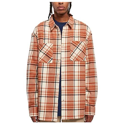 Urban Classics maglia a maniche lunghe oversize maglietta, seagrass morbido/rosso, xxl uomo