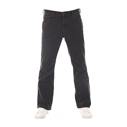 Wrangler jeans da uomo bootcut jacksville pantaloni jeans uomo cotone denim stretch nero blu w30 w31 w32 w33 w34 w36 w38 w40 w42 w44, black out (wss5ht62d), 42w x 30l