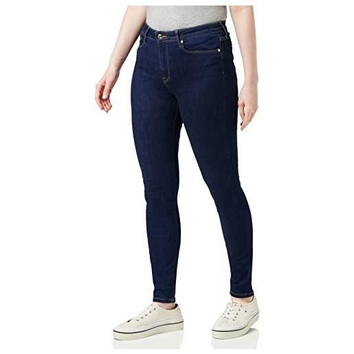 Tommy Hilfiger jeans donna heritage como skinny rw elasticizzati, blu (steffie), 28w / 30l