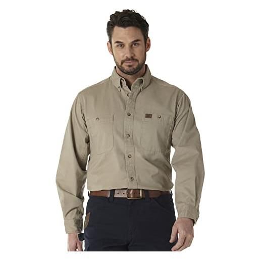 Wrangler giacca logger twill manica lunga uomo, navy antico, xl