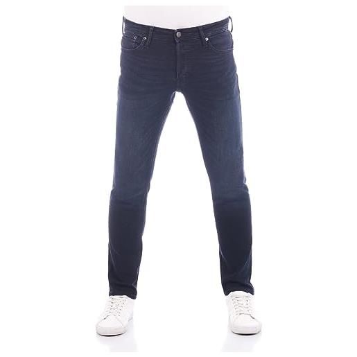 JACK & JONES jjiglenn jeans da uomo slim fit stretch denim pant blu nero w27 w28 w29 w30 w31 w32 w33 w34 w36 w38, denim blu 110 (12225766), 38w x 34l