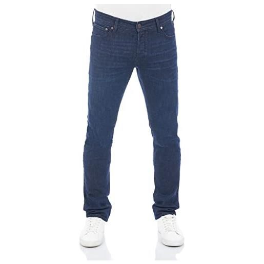 JACK & JONES jjiglenn jeans da uomo slim fit stretch denim pant blu nero w27 w28 w29 w30 w31 w32 w33 w34 w36 w38, denim blu 110 (12225766), 38w x 34l