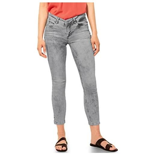 Street One a375378 jeans slim, grigio slavato, 34w x 28l donna