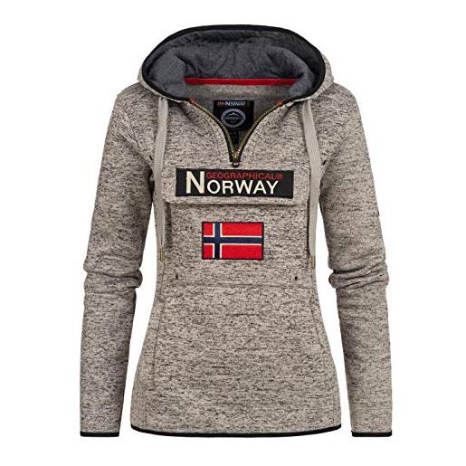 Geographical Norway upclassica lady - felpa donna cappuccio - felpa da donna casual a manica lunga calda casual - felpa con cappuccio giacca top sport (blu scuro s)