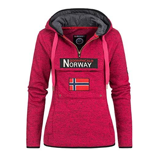 Geographical Norway upclassica lady - felpa donna cappuccio - felpa da donna casual a manica lunga calda casual - felpa con cappuccio giacca top sport (nero xxl)