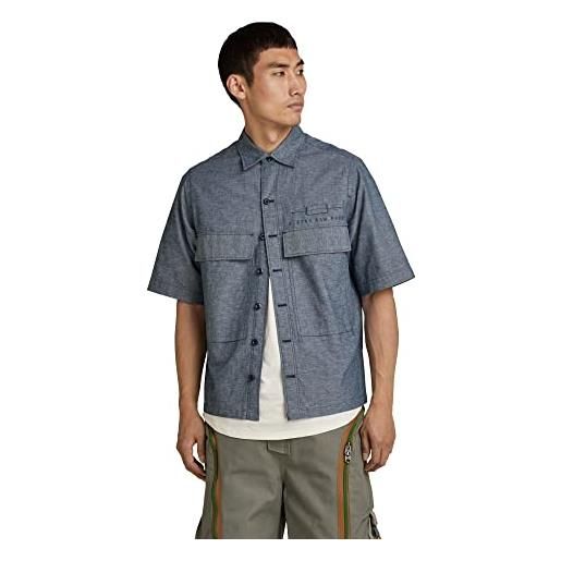 G-STAR RAW men's pocketony service regular shirt, multicolore (nitro/white d21083-d123-d142), m